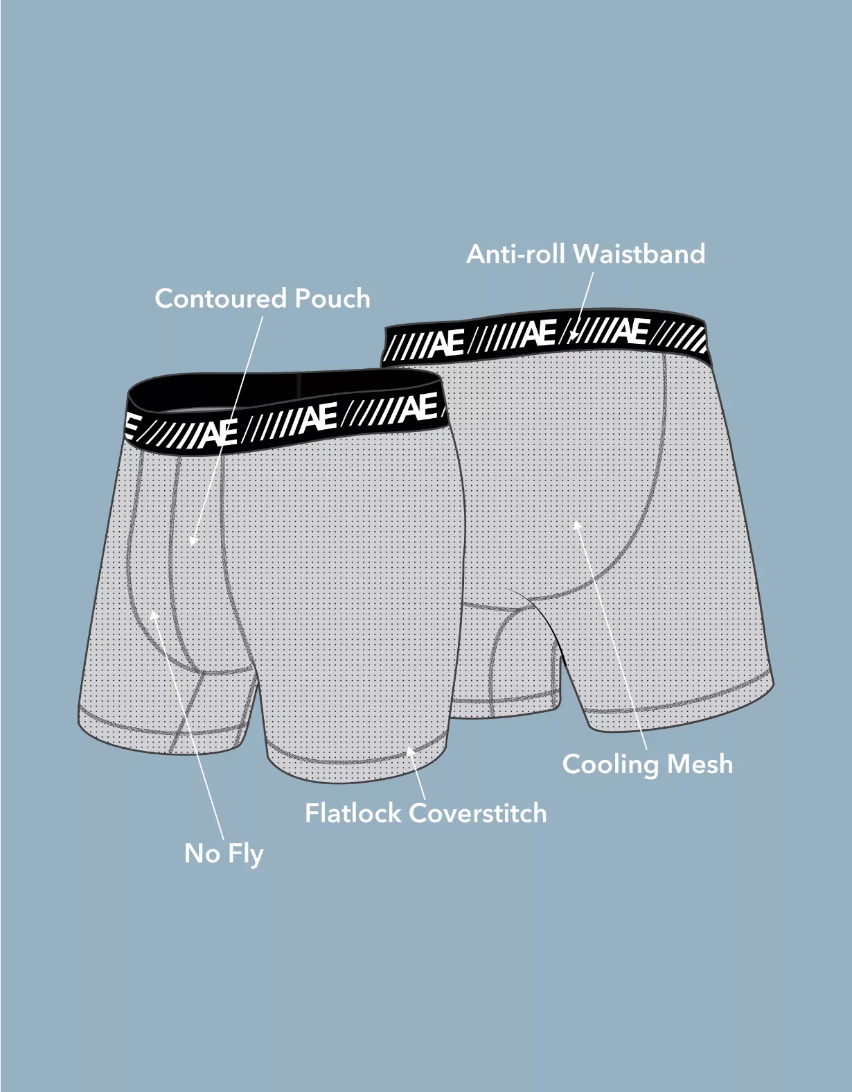 AEO 6" Cooling Boxer Brief 3-Pack 4 AEO 6" Cooling Boxer Brief 3-Pack - Image 2