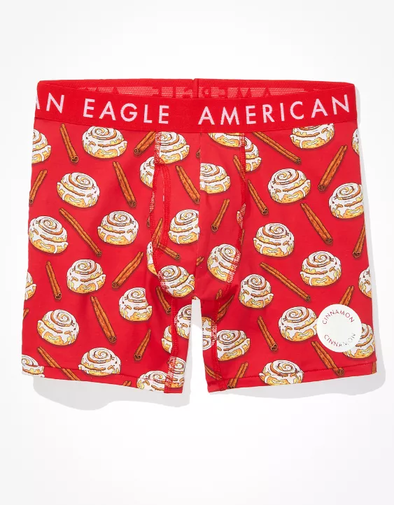 AEO Cinnamon Buns Scratch + Sniff 6" Classic Boxer Brief 5 AEO Cinnamon Buns Scratch + Sniff 6" Classic Boxer Brief - Image 3