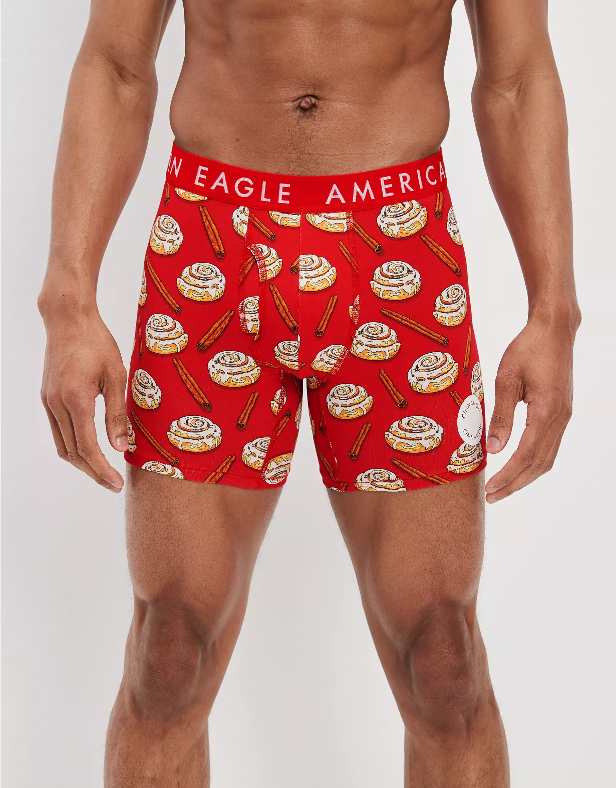 AEO Cinnamon Buns Scratch + Sniff 6" Classic Boxer Brief 3 AEO Cinnamon Buns Scratch + Sniff 6" Classic Boxer Brief