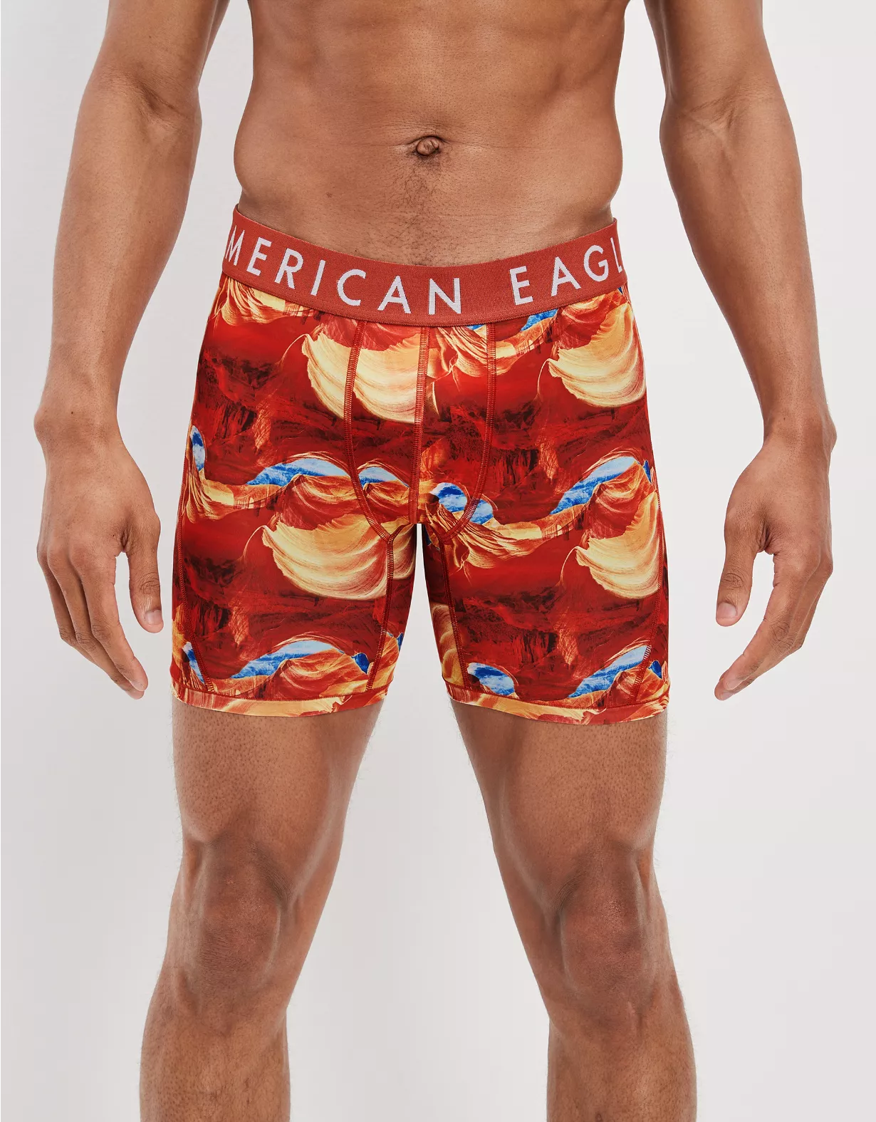 AEO Orange Burst 6" Flex Boxer Brief 3 AEO Orange Burst 6" Flex Boxer Brief