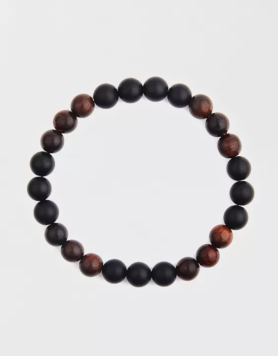West Coast Jewelry Matte Onyx + Red Sandalwood Beaded Bracelet 3 West Coast Jewelry Matte Onyx + Red Sandalwood Beaded Bracelet - Image 2