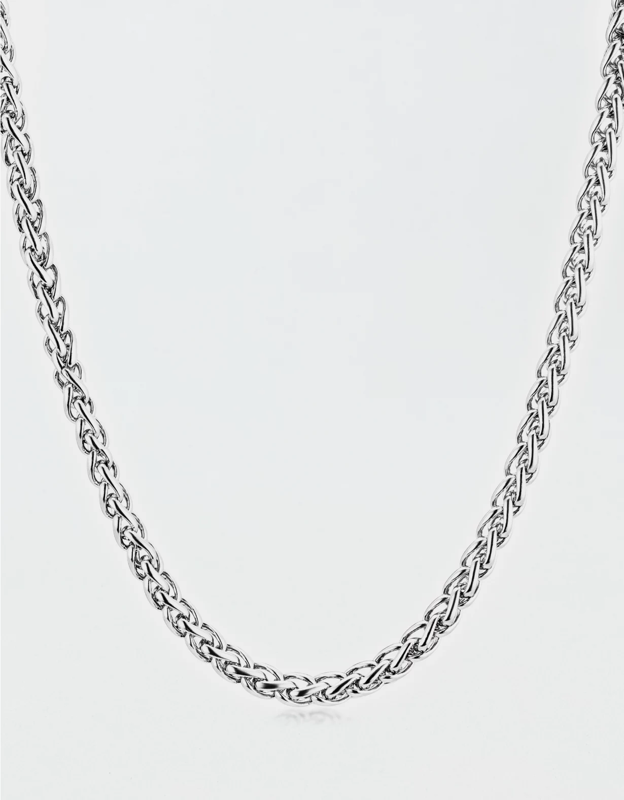 West Coast Jewelry Stainless Steel Polished Spiga Chain Necklace 3 West Coast Jewelry Stainless Steel Polished Spiga Chain Necklace