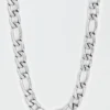 West Coast Jewelry Polished Stainless Steel Figaro Chain Necklace -HypeWardrobe Store 0508 0050 013 f