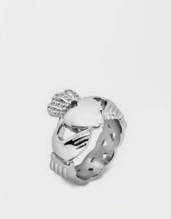 West Coast Jewelry Stainless Steel Celtic Knot Eternity Claddagh Ring