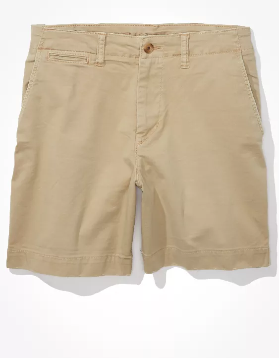 AE Flex 7" Lived-In Khaki Short 5 AE Flex 7" Lived-In Khaki Short - Image 3