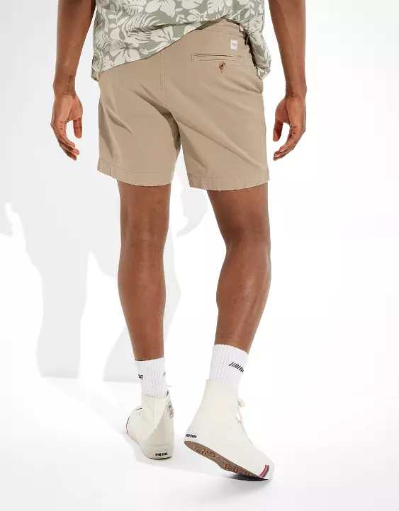 AE Flex 7" Lived-In Khaki Short 4 AE Flex 7" Lived-In Khaki Short - Image 2