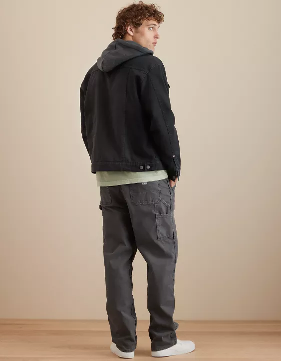 AE Hooded Canvas Trucker Jacket 4 AE Hooded Canvas Trucker Jacket - Image 2